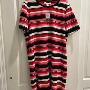 NWT Michael Kors SS Ottoman stripe dress